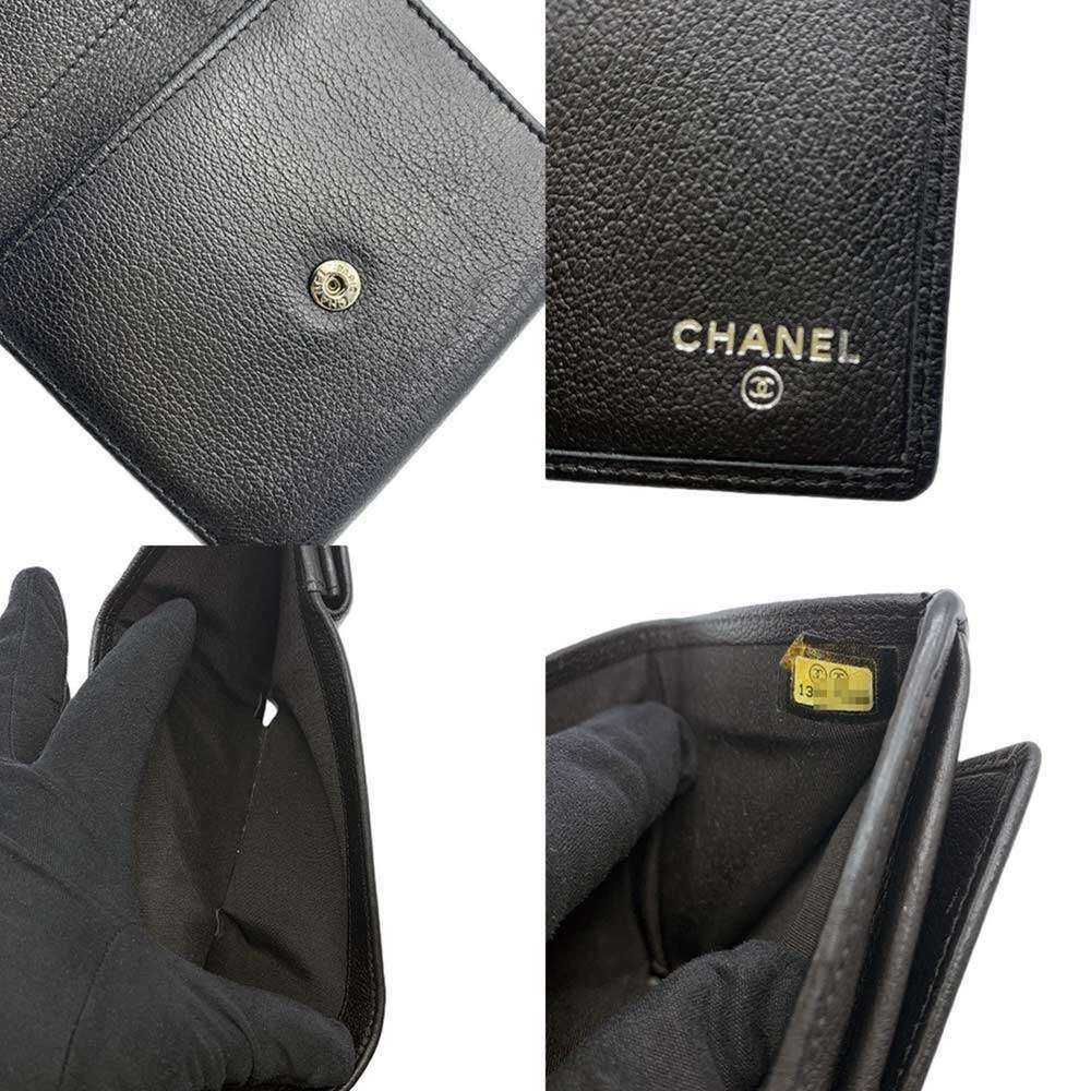 CHANEL Authentic Black Lambskin Leather Wallet - Picture 5 of 6